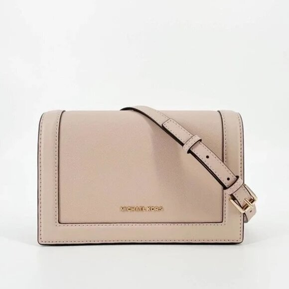 MICHAEL KORS JET SET SAFFIANO LEATHER CROSSBODY BAG SOFT PINK NWT‎ - Picture 1 of 6
